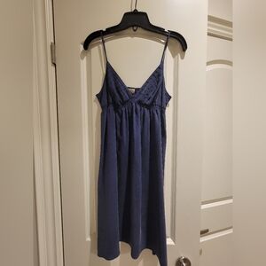 Aritzia Wilfred silk navy slip dress Sz Small